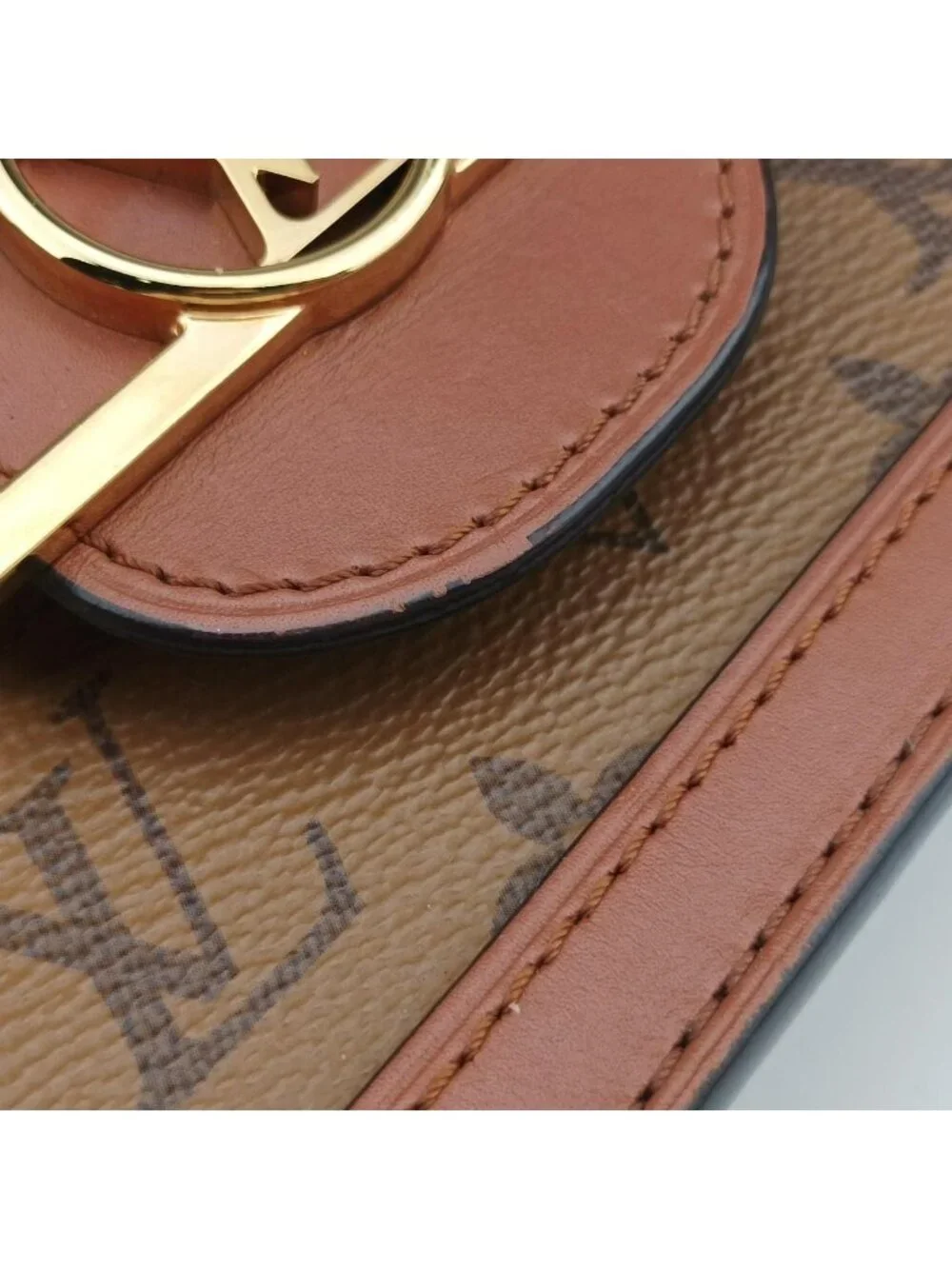 Louis Vuitton Dauphine Monogram Brown Reverse Shoulder Bag